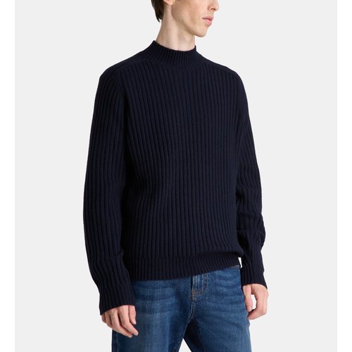 Pull droit nurib en maille cotelee unie Galeries Lafayette La Redoute