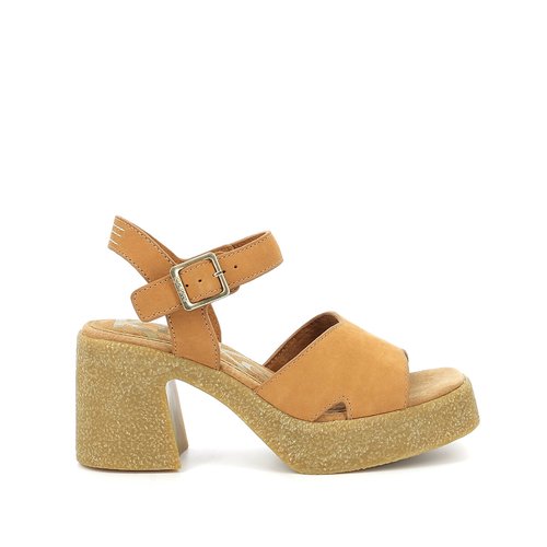 Sandales a talons en cuir kick constance Kickers camel La Redoute