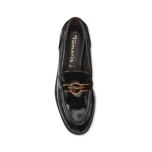Mocassins vernis noir verni Tamaris La Redoute