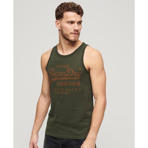 Debardeur vintage logo heritage classique vert olive surplus goods Superdry La Redoute