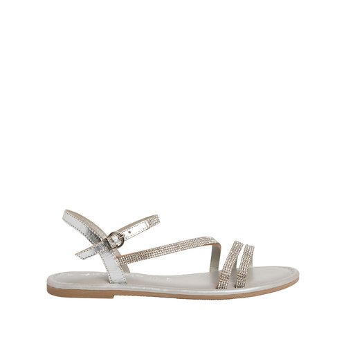 Womens grey flat sandals on sale