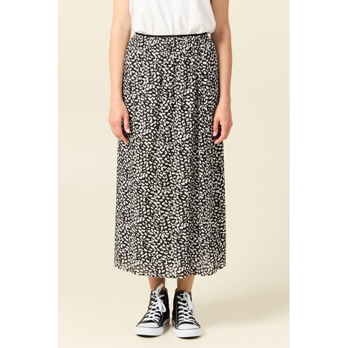 Jupe longue trapeze noir Bonobo La Redoute