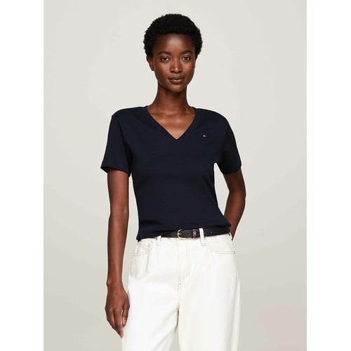 Camisetas De Verano Con Cuello En V Y Muescas