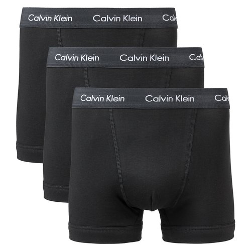 Pack of 3 plain hipsters black black black Calvin Klein Underwear La Redoute