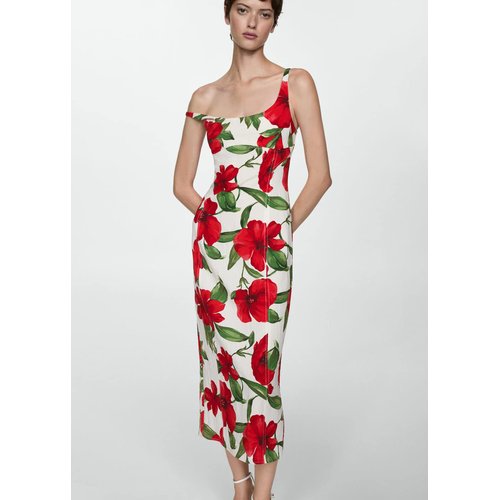 Robe longue a fleurs ecru Mango La Redoute