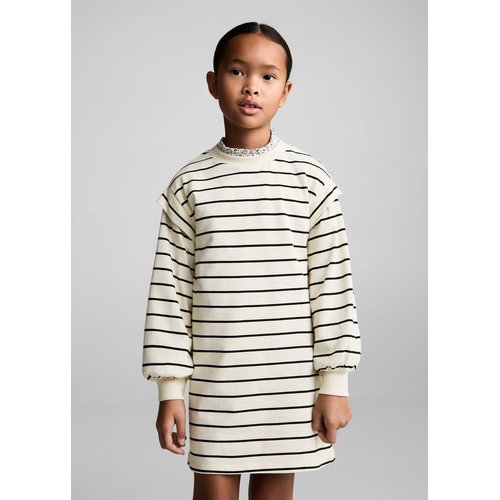 Robe coton a rayures ecru Mango Kids La Redoute