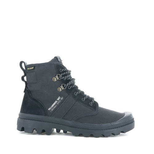Palladium black leather boots top