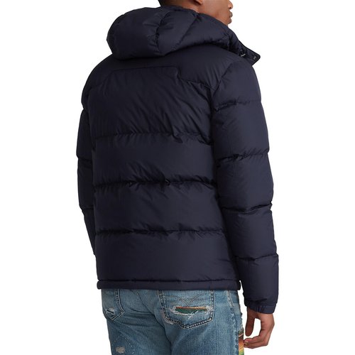 El cap padded puffer jacket with removable hood navy blue Polo Ralph Lauren La Redoute