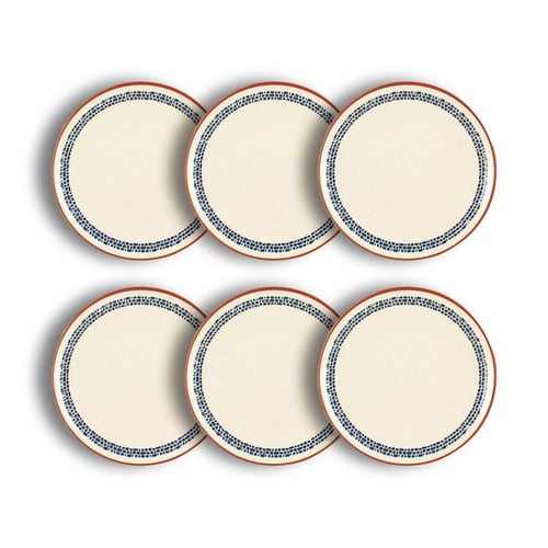 Lot De 6 Assiettes à Dessert Porcelaine Coquelicot - 19,5 Cm, Résistantes Et Micro-ondes - 6