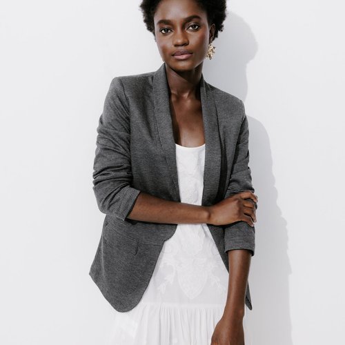 Veste tailleur carreaux imprime multicolore Promod La Redoute