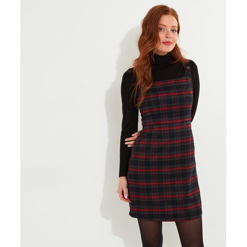 Robe chasuble carreaux style ecossais rouge fonce Joe Browns La Redoute