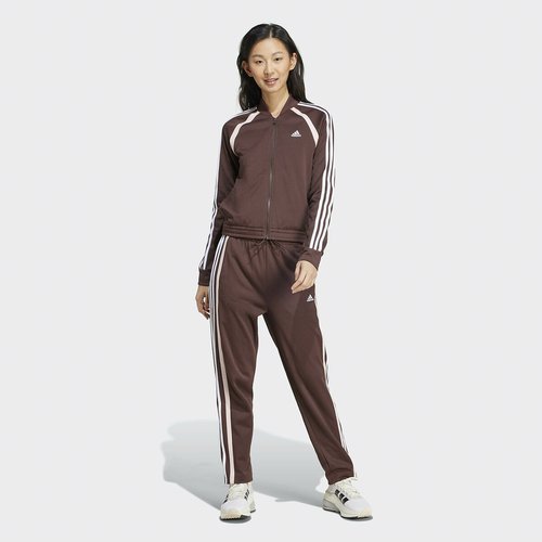 Pink adidas tracksuit womens discount