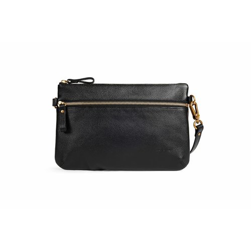 Sac a bandouliere en cuir vicky noir uni Nat Nin La Redoute