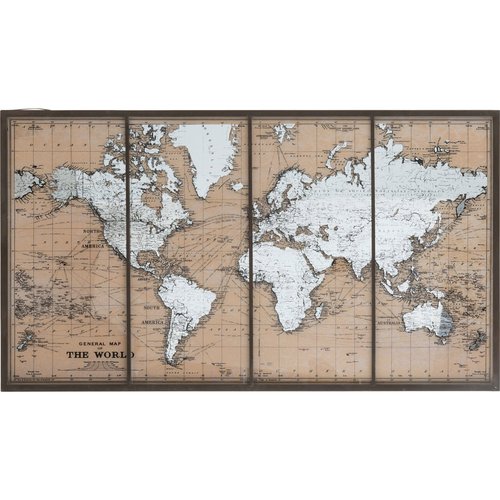 Rideaux Sur Mesure Prestigious – Carte Du Monde Atlas – Entrelacés Cousus Main