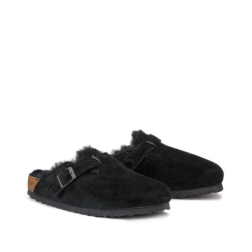 Gefutterte clogs boston vl fell veloursleder schwarz Birkenstock La Redoute