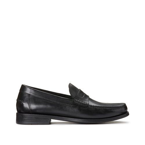 New damon breathable loafers in leather black Geox La Redoute