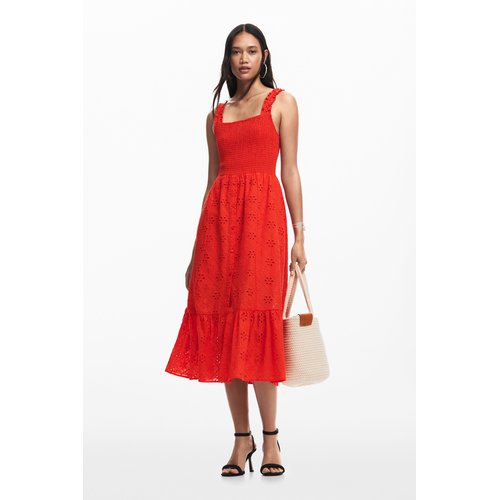 Robe midi brodee