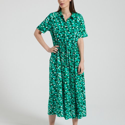 Robe chemise imprimee a nouer Pieces imprime vert La Redoute