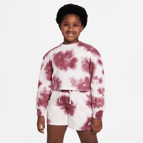 Felpa girocollo corta rosa bianco Nike La Redoute