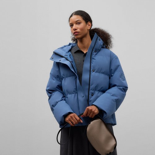 Doudoune a capuche bleu clair Adolfo Dominguez La Redoute