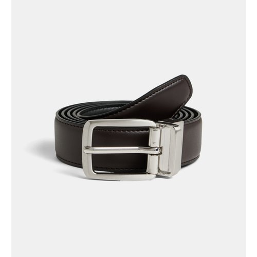 Ceinture rigide jetal reversible cuir lisse marine et noir Galeries Lafayette La Redoute