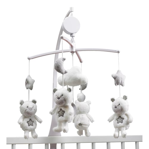 Mobile De Lit Bébé Peluche Musical Hibou Hérisson Montessori - Décoration Chambre Enfant