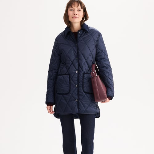 Doudoune Femme Mi-longue Légère - Manteau Matelassé Avec Capuche - Grande Taille - Pour Automne Et Hiver - Style Décontracté - 3