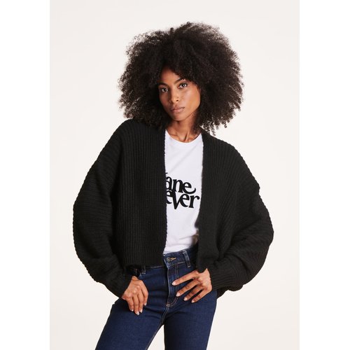 Gilet court ouvert noir La Fee Maraboutee La Redoute