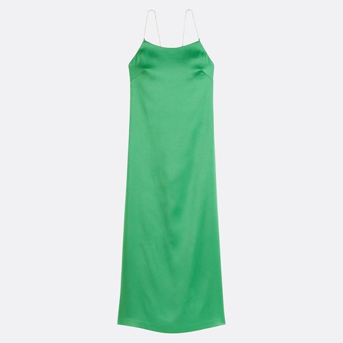 Long dress with thin chain straps, CYRILLE