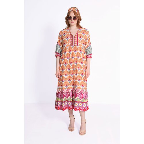 Robe longue style boheme en imprime a base