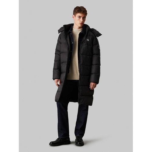 Doudoune longue a capuche garnissage en duvet noir Calvin Klein Jeans La Redoute
