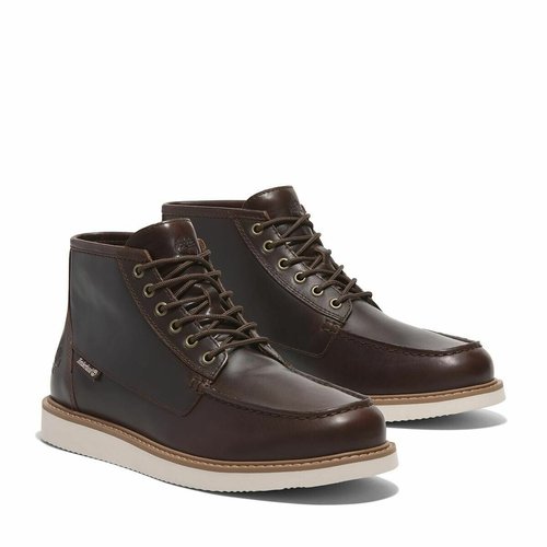 Boots cuir a lacets newmarket mid lace up marron fonce Timberland La Redoute