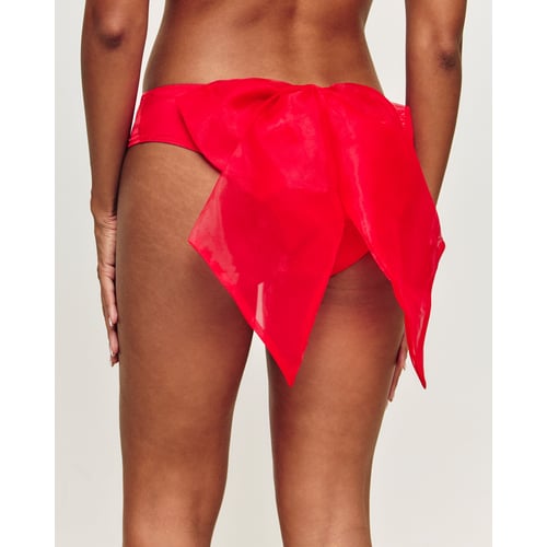 String En Soie Noir Avec Nœud Sur Le Côté - Sous-vêtement Femme, Taille Unique - Neuf Avec étiquettes
