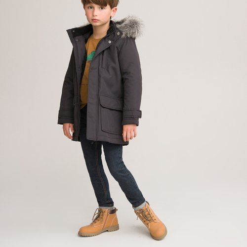 Recycled warm hooded parka 3 12 years black La Redoute Collections La Redoute