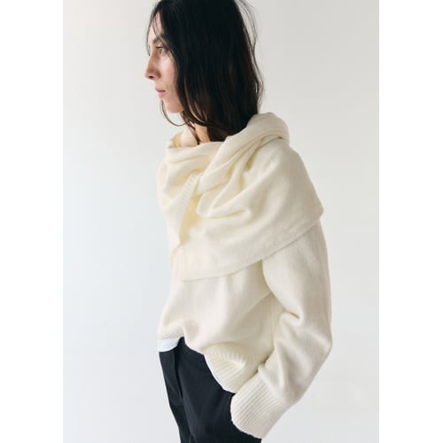 Pull MANGO Maille écru Taille M - Occasion Très Bon état - Maille épaisse