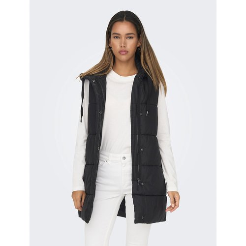 Doudoune longue sans manches a capuche Only noir La Redoute