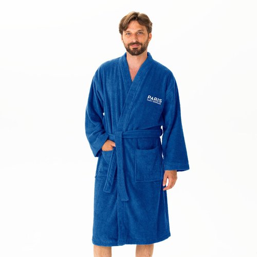 Peignoir adulte col kimono 100 coton paris saint germain magique bleu Psg La Redoute