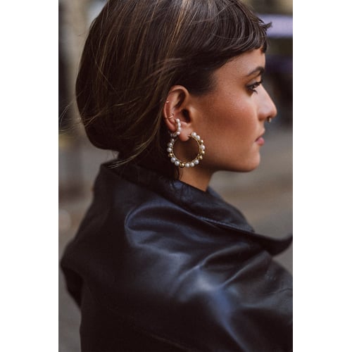 Boucles D'oreilles Créoles Dorées Josie Fair - Argent 925 Plaqué Or - Neuf Avec étiquettes