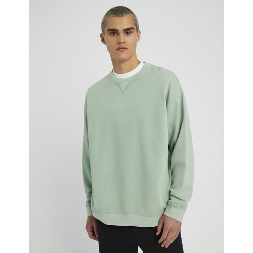 Sweat delave col rond vert d eau Bzb La Redoute