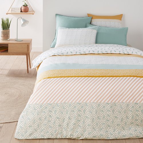 Funda nordica de algodon happy stripes estampado La Redoute Interieurs La Redoute