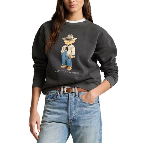 Polo bear sweatshirt with crew neck black Polo Ralph Lauren La Redoute