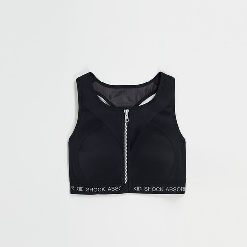 Brassiere de sport zippee maintien extreme Champion Shock Absorber noir La Redoute