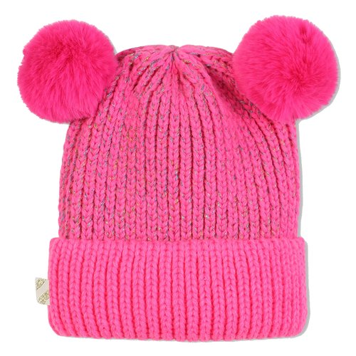 Bonnet Original Femme Noir Avec Voilette Résille Et Pois Roses - Streetwear - Unique