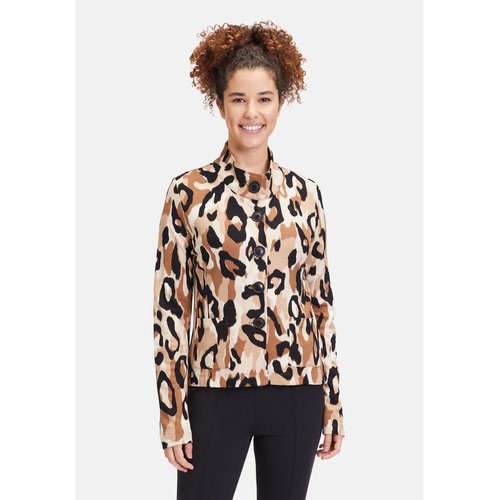 Veste molletonnee a col droit beige noir Betty Barclay La Redoute