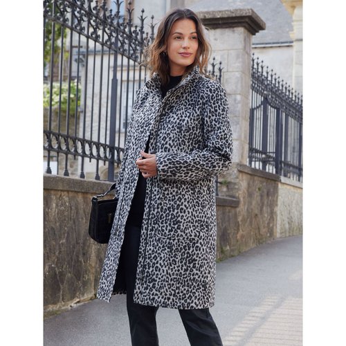 Manteau zippe double imprime leopard Daxon La Redoute
