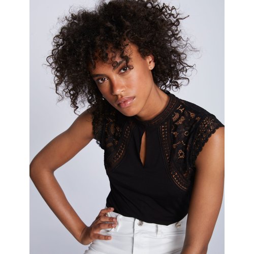 Debardeur noir dentelle on sale