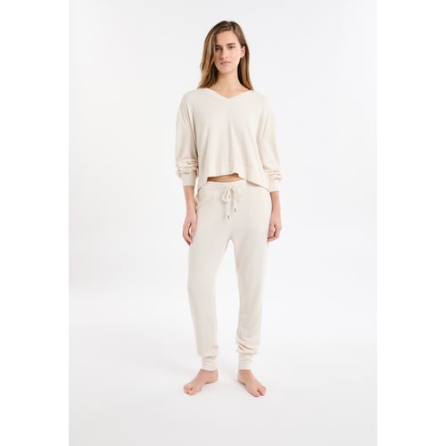Pantalon droit avec cordon de serrage - Rose clair - FEMME | H&M FR