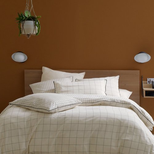 HOUSSE DE COUETTE PERCALE DE COTON BEIGE : Housse de couette