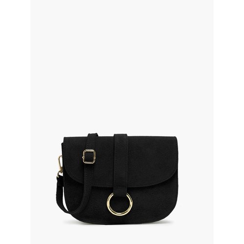 Sac bandouliere velvet cuir nero Milano La Redoute