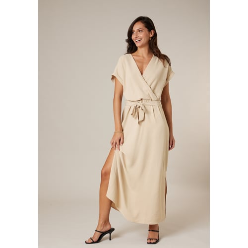Robe Longue Fluide Et Doublée Deeluxe - Manches Longues - Taille 42 Multicolore